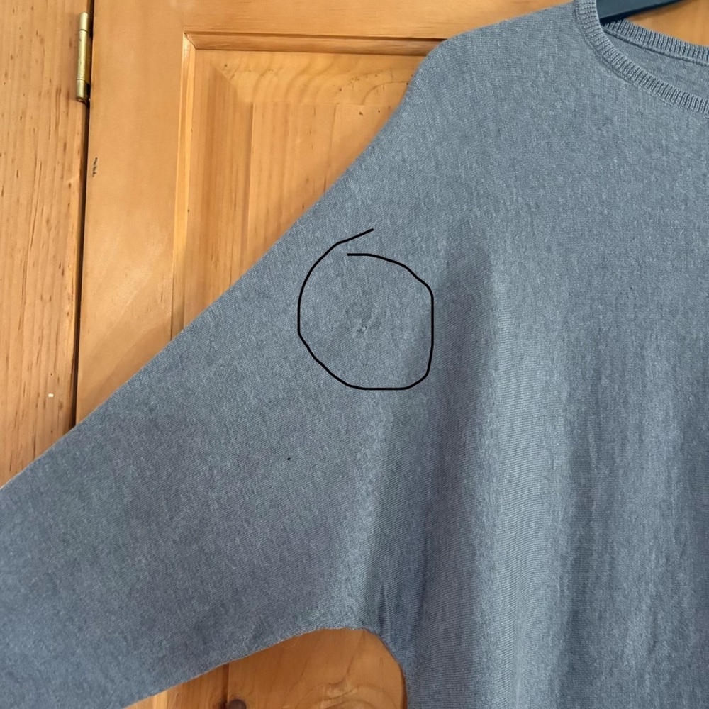 Zadig & Voltaire Charcoal Knit Dolman Top Size Small - Picture 13 of 15